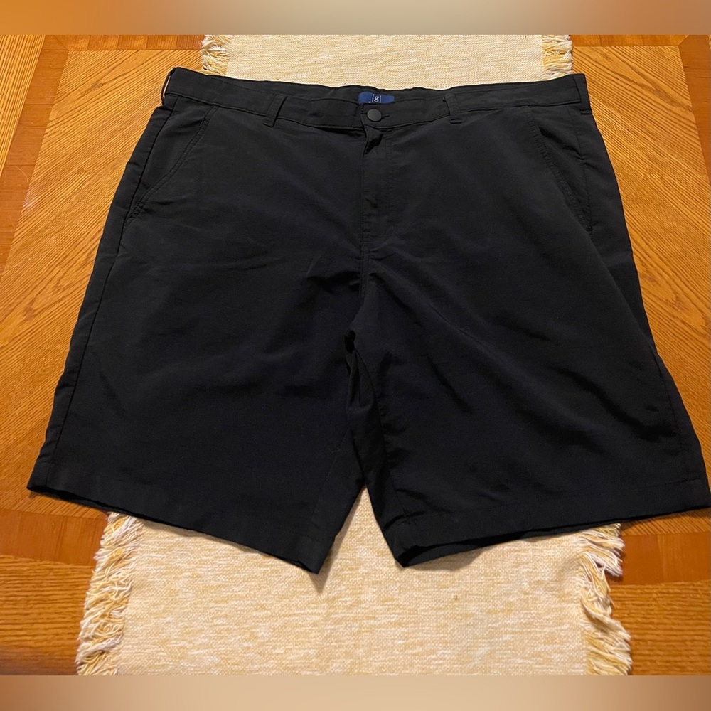 George Men's Black Flat Front Shorts